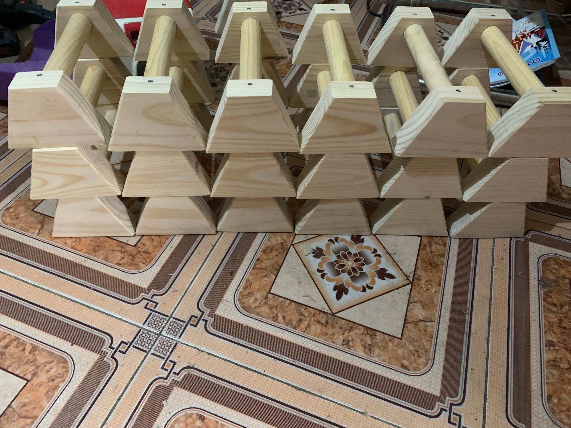 PARALLETTES GỖ - DỤNG CỤ HÍT ĐẤT, CHỐNG ĐẨY BẰNG GỖ THÔNG