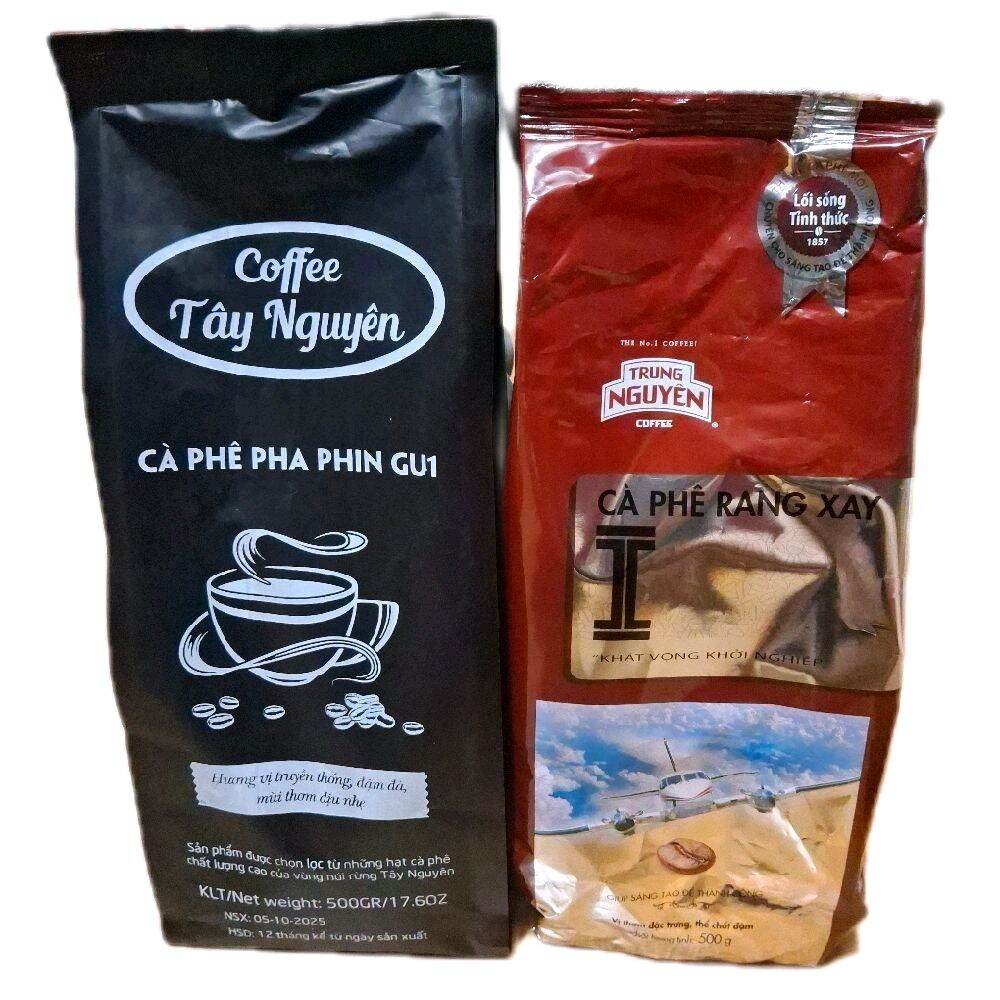 Trung Nguyen Y-Shaped Coffee Combo Mixed with Tay Nguyen Coffee, 1 Pack of 500g, Especially Delicious and Rich in Flavor