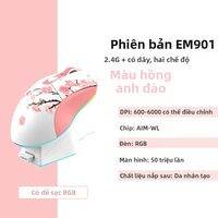 DAREU | Chuột Gaming Không Dây EM901 2 Chế Độ Thiết Kế Nhẹ 85g Dock Sạc RGB