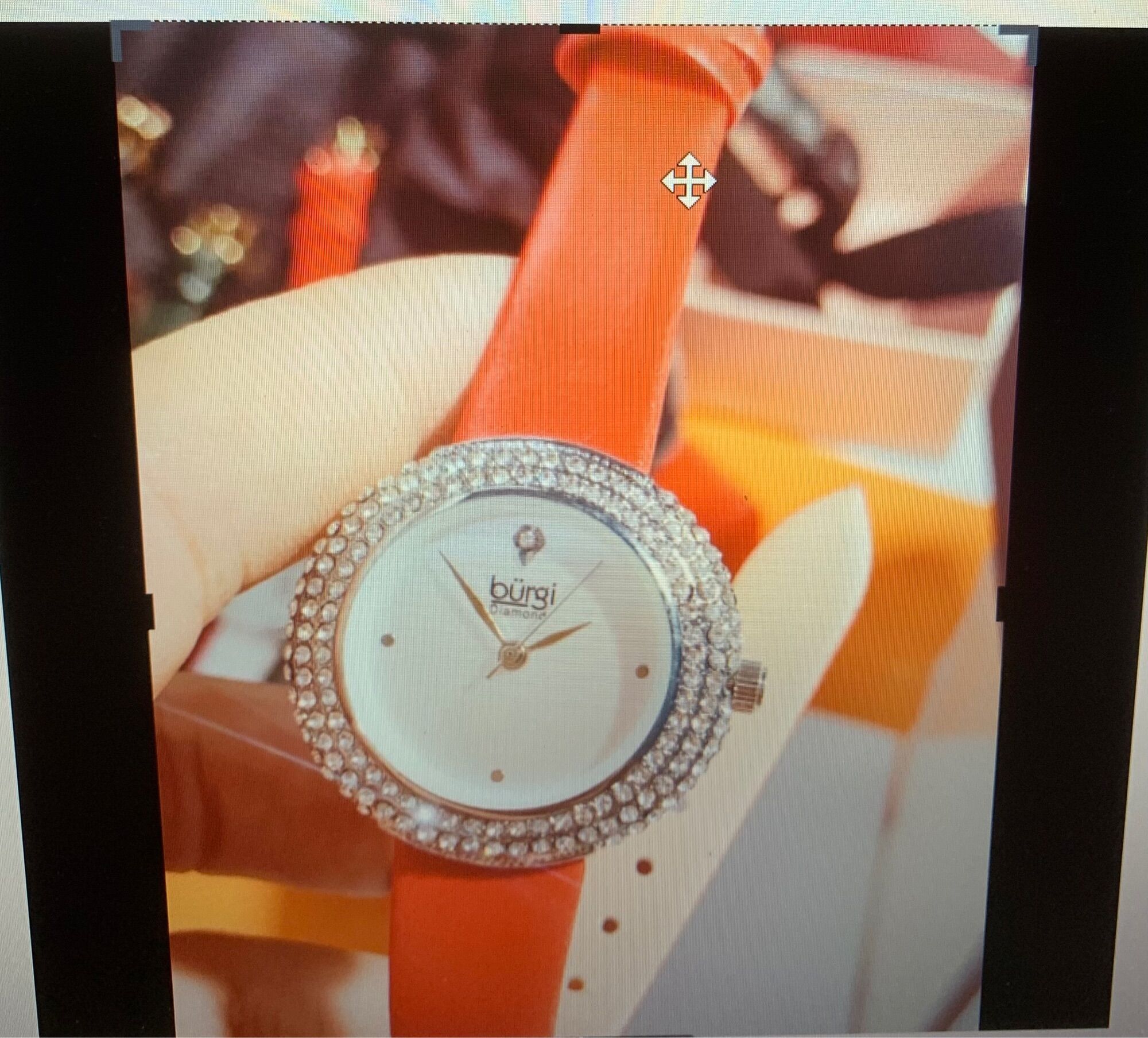 [Hot Trent] Đồng hồ nữ Burgi viền đính đá dây da cao cấp size 32mm + Tặng hộp đựng + pin dự phòng