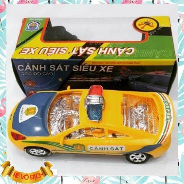 Đồ chơi xe ô tô canh sát chạy bằng pin