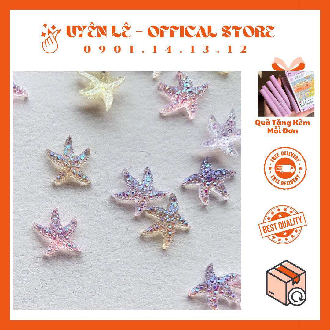 CHARM SAO BIỂN MIX MÀU GẮN NAIL ( SET 10 CÁI )
