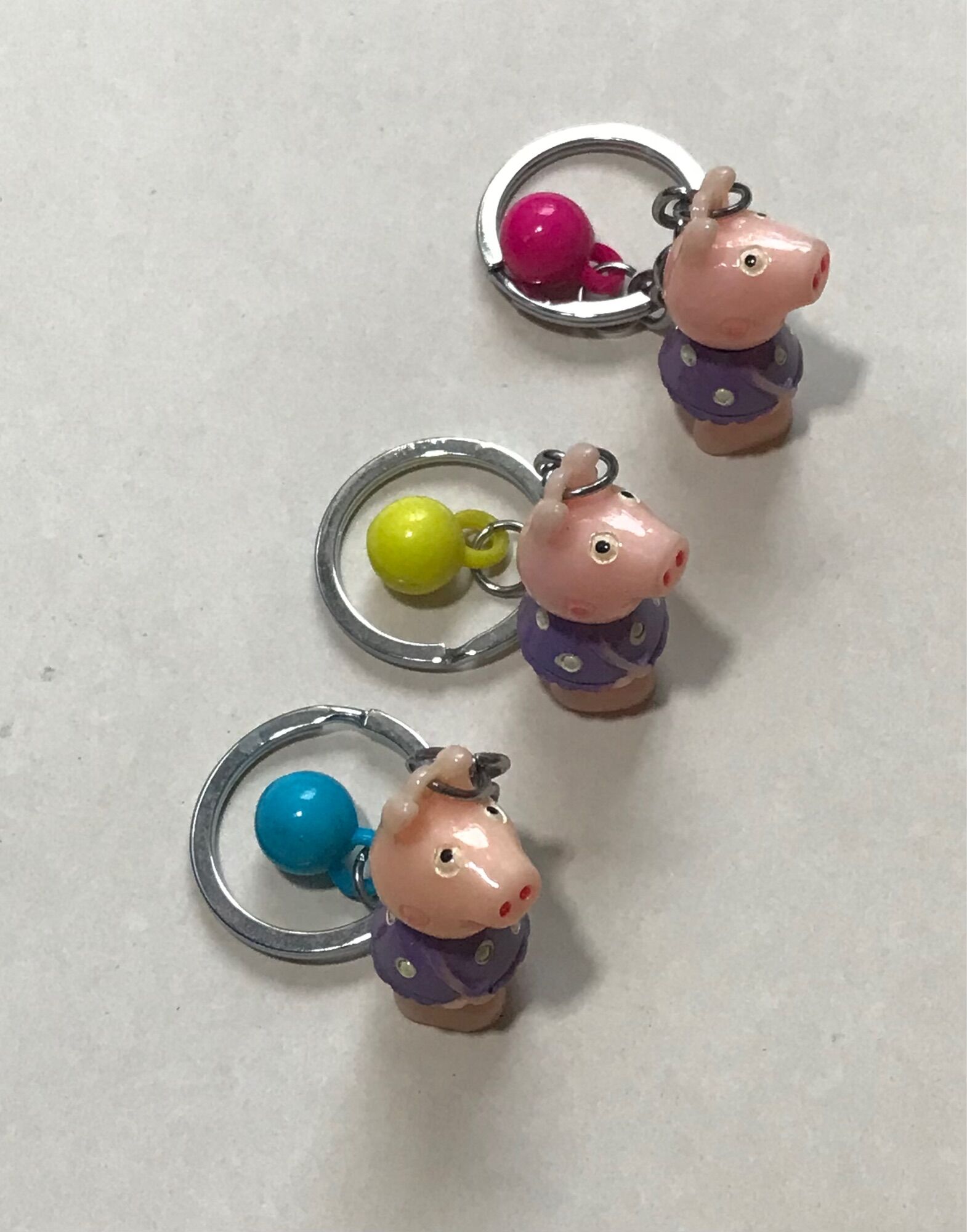 💥Set 10 Móc Khoá Heo Peppa Nhiều màu(Hình thật)