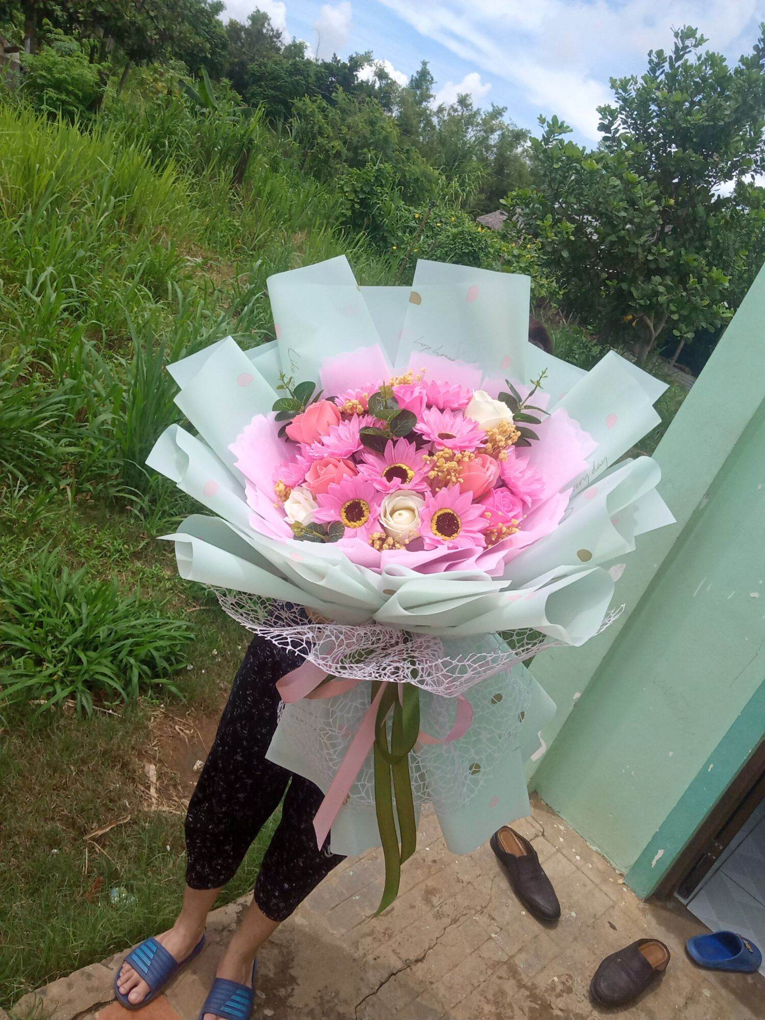 Bó hoa hướng dương sáp