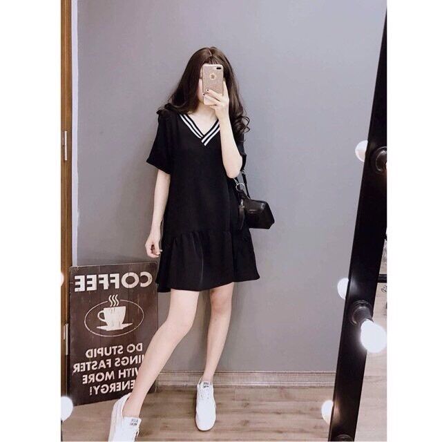 Váy đuôi cá cổ kẻ