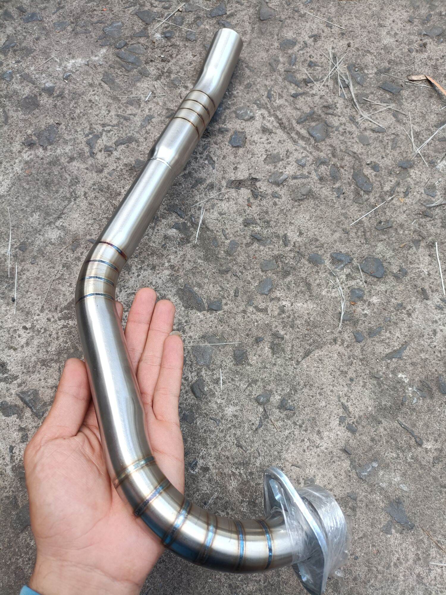 Cổ pô Ex135 2011-14 inox 304 vân titan