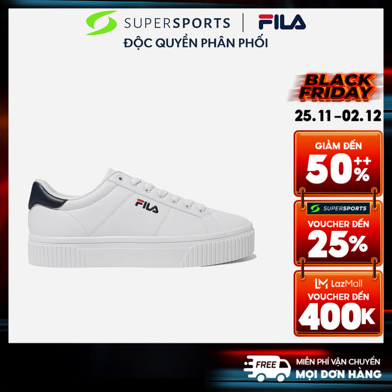 FILA Giày sneakers unisex Court Deluxe Bold 1XM02338G-125