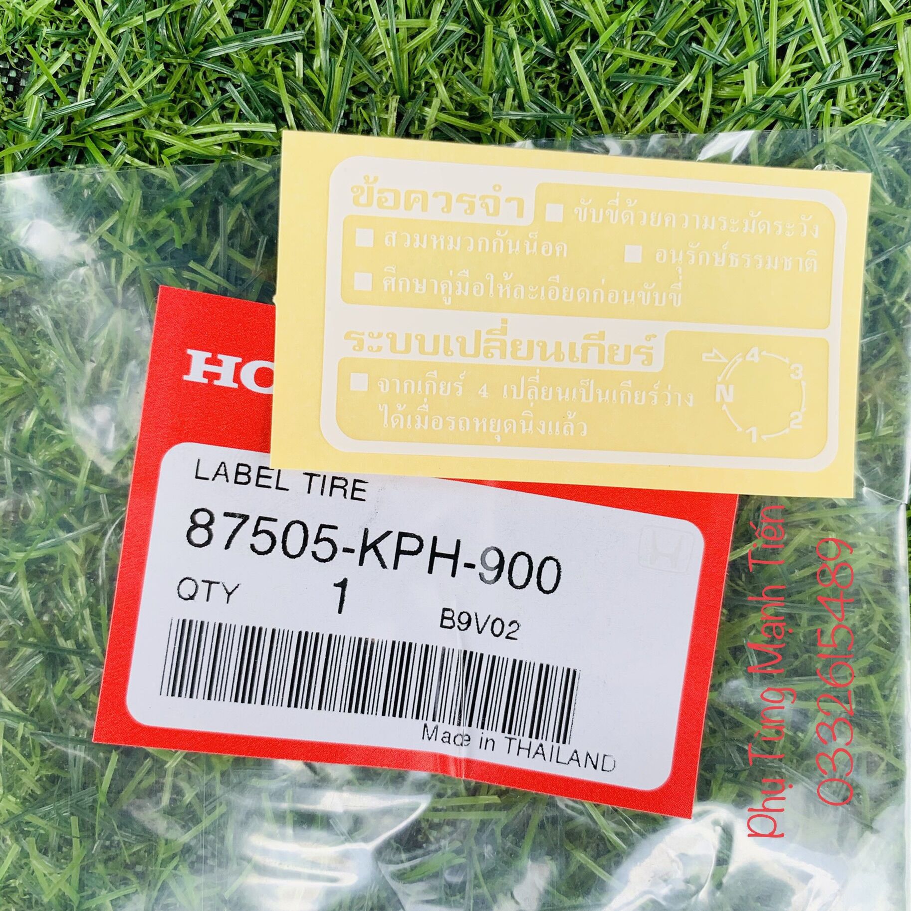 Tem thông số Wave Thái 110 chính hãng Honda Thái Lan