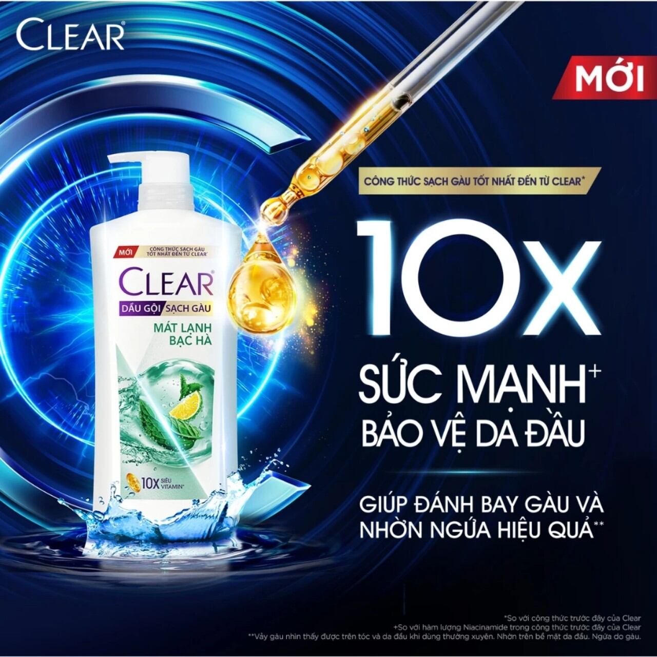 Dầu Gội Đầu Clear Bạc Hà 880g