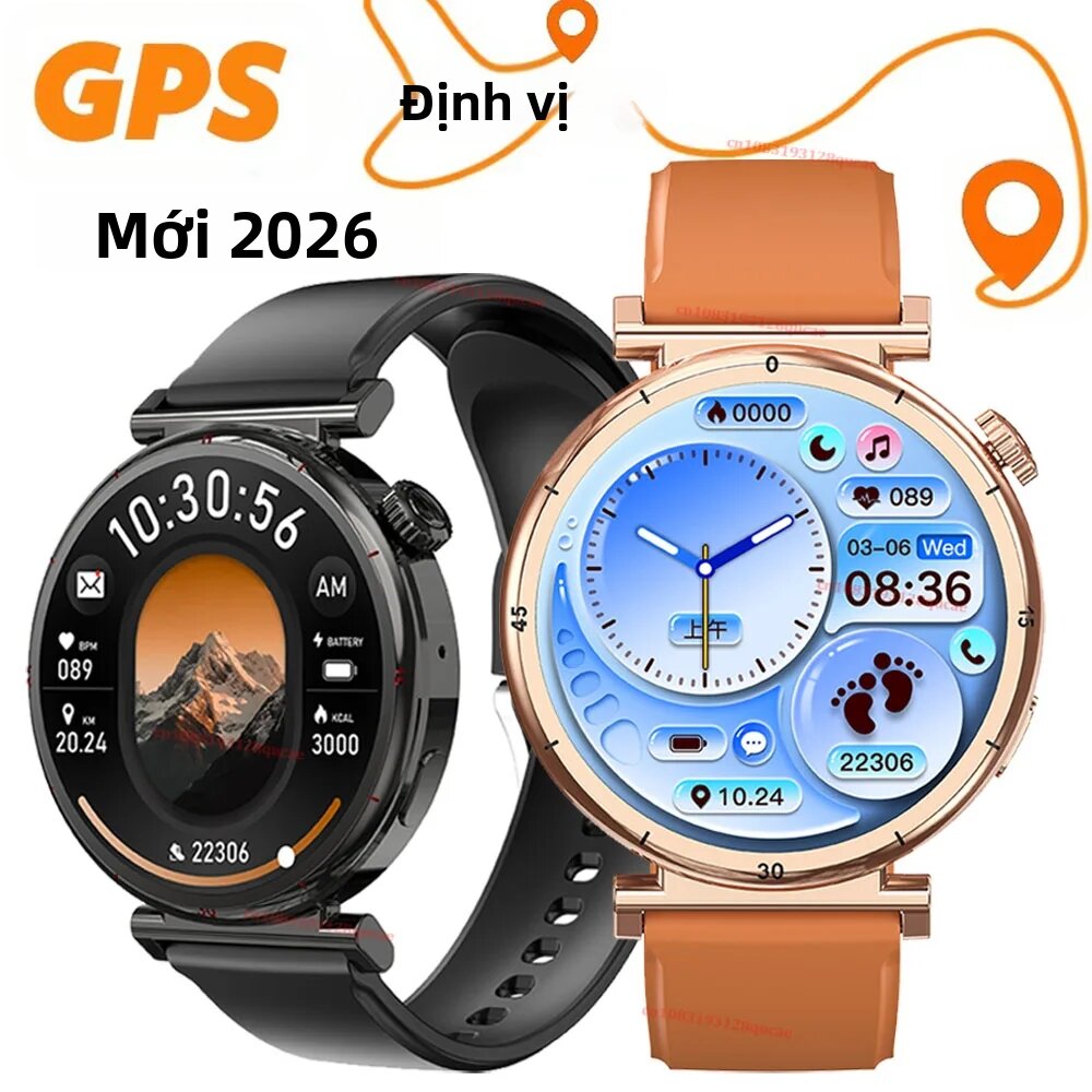 Đồng Hồ Thông Minh Android iOS Dành Cho Nam, Màn Hình AMOLED HD, GPS, Theo Dõi Nhịp Tim, Gọi Bluetooth, Chống Nước, Với Chức Năng Theo Dõi Quỹ Đạo Chuyển Động