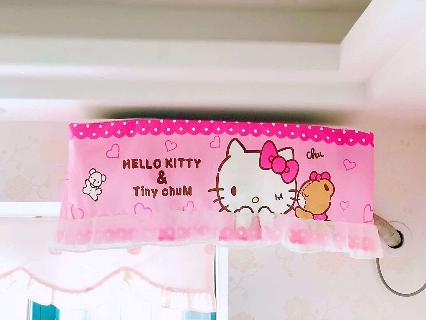 Áo trùm, rèm che máy lạnh chống bụi Hello Kitty - Doremon Doraemon