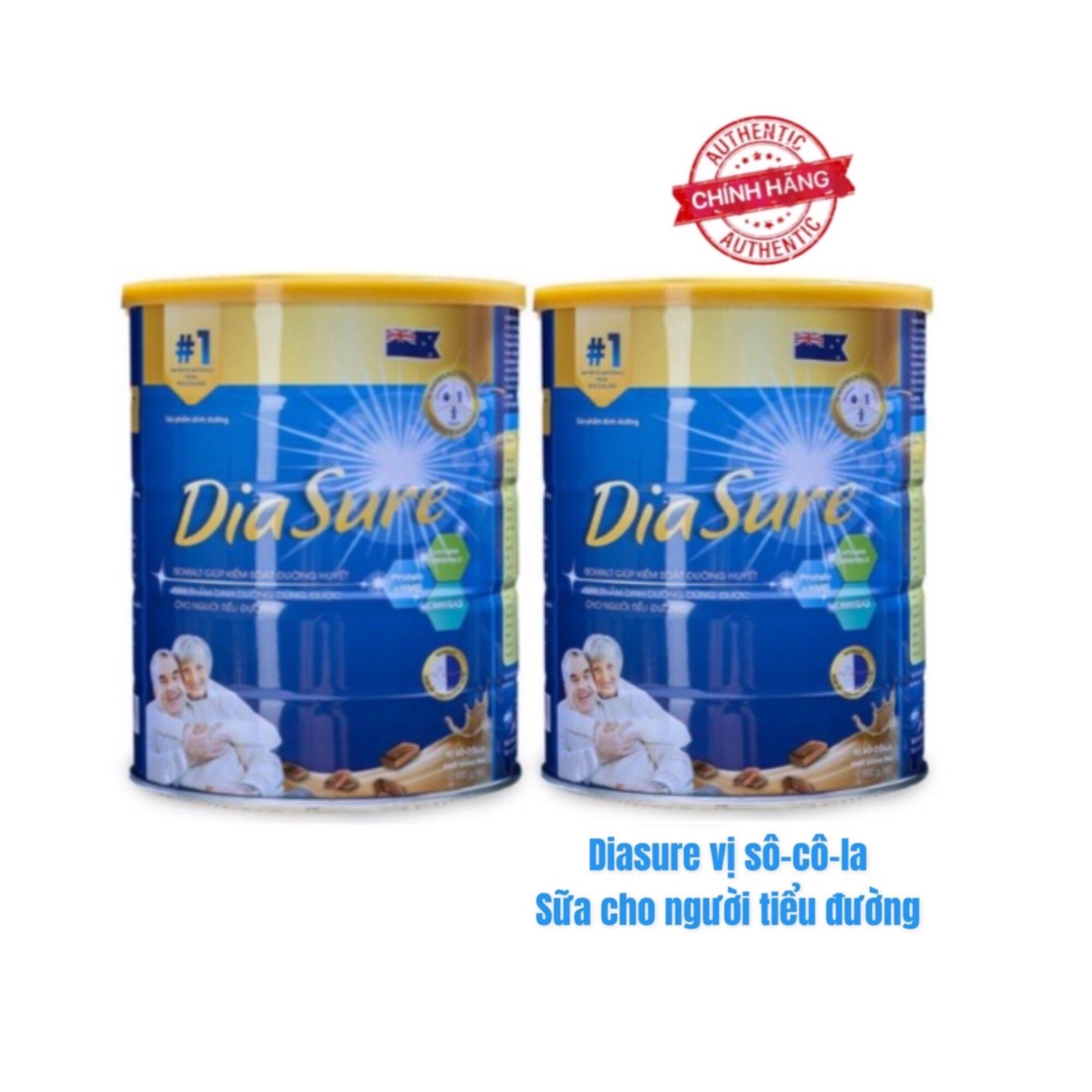 Combo 2 lon sữa tiểu đường Diasure sô-cô-la 850g chính hãng