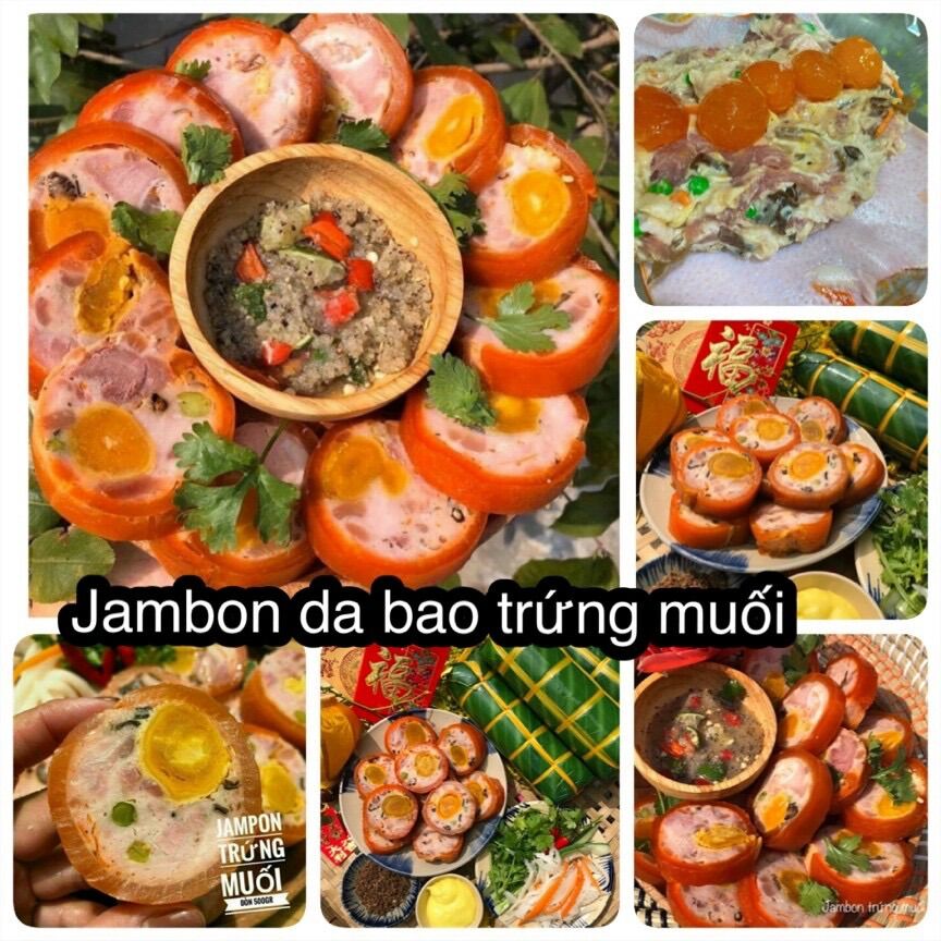 Jambon trứng muối. Chả da cam đòn 500g