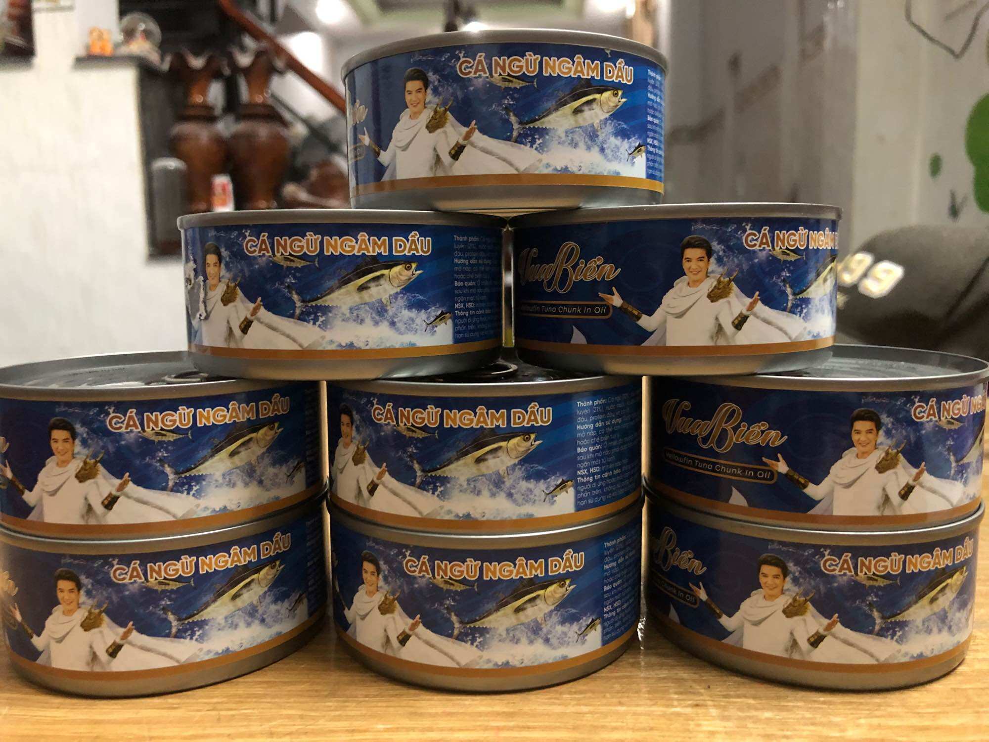 Combo 5 hộp Cá Ngừ Ngâm Dầu Vua Biển 140g loại màu xanh tím (HSD tới năm 2026)
