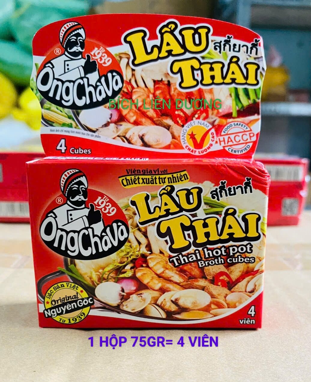 (Combo 2 hộp) Viên gia vị 🥘 LẨU THÁI 🥘 ông chà và 75g