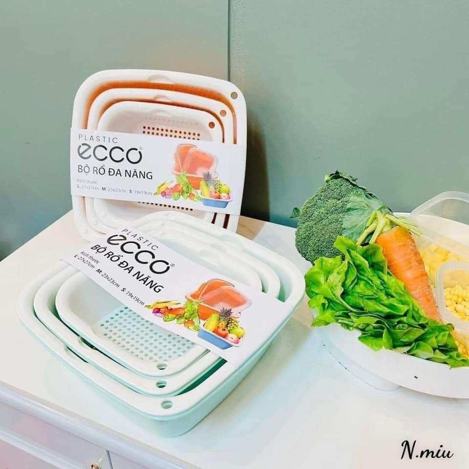 Bộ Rổ Chậu Đa Năng Ecco 3 món
