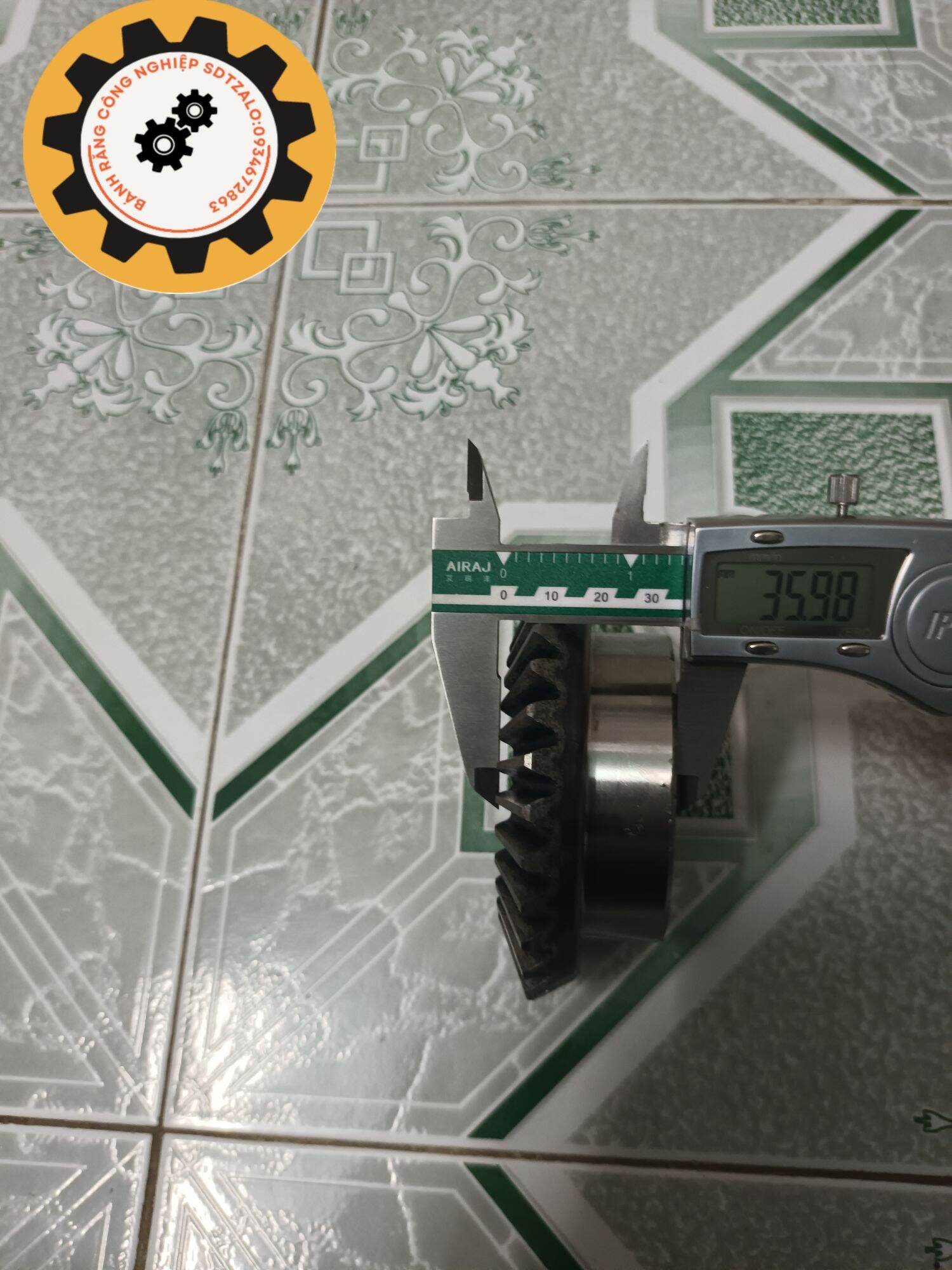 Bộ bánh răng côn thẳng Z16/32 M3 tỉ lệ 1:2 (1 Bộ gồm 2 bánh răng côn)