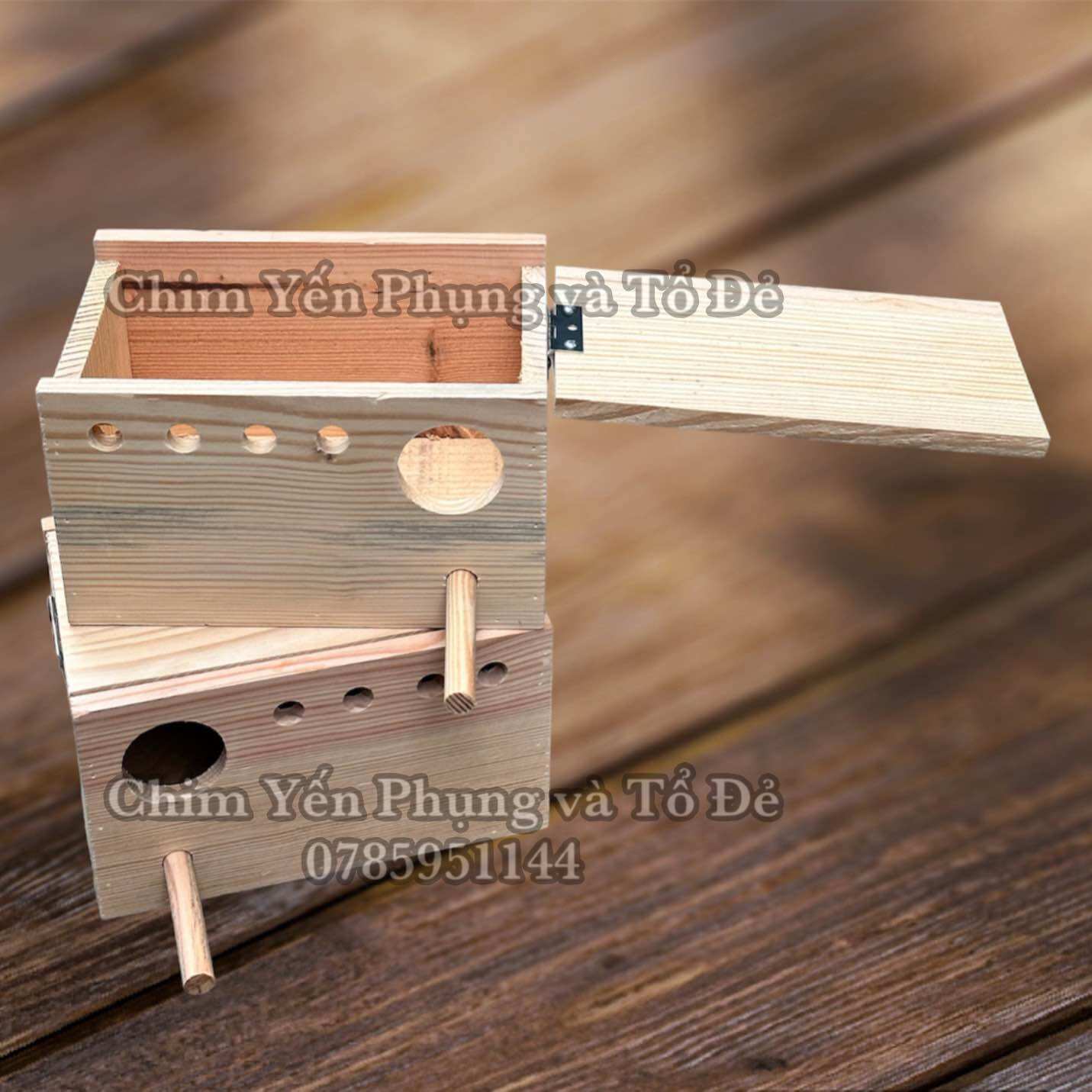 Combo 2 tổ đẻ cho chim Yến Phụng [mẫu cơ bản] chất liệu thông Mỹ.
