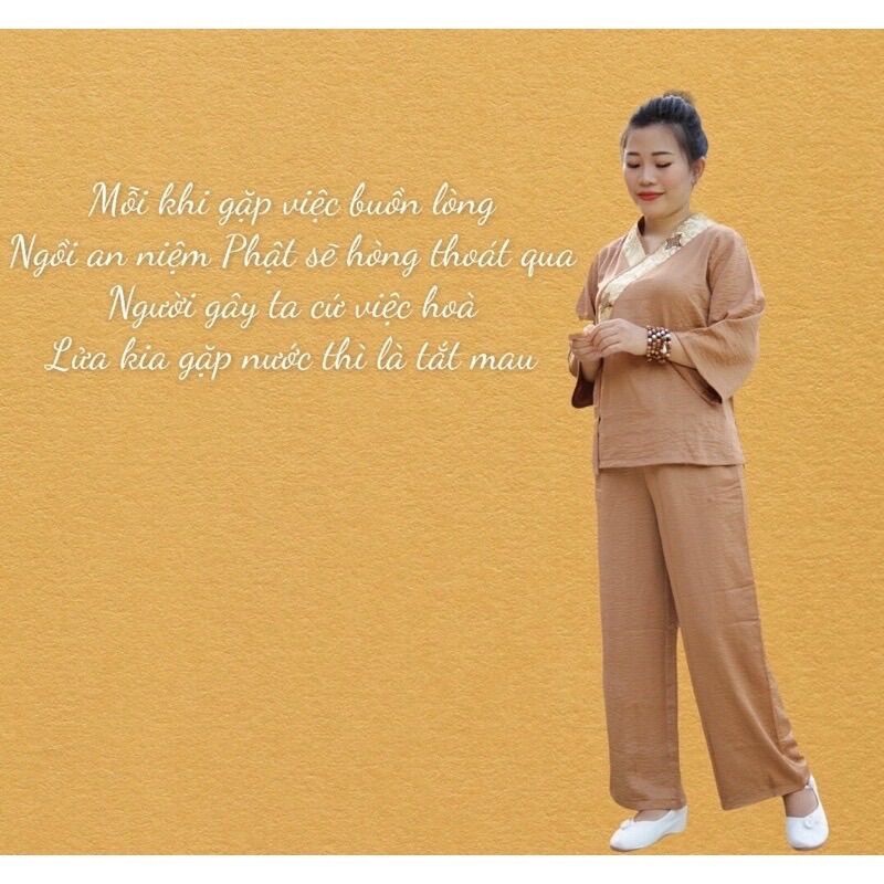 Đồ lam Đi chùa ✅Nhật Nơ Lụa Pháp