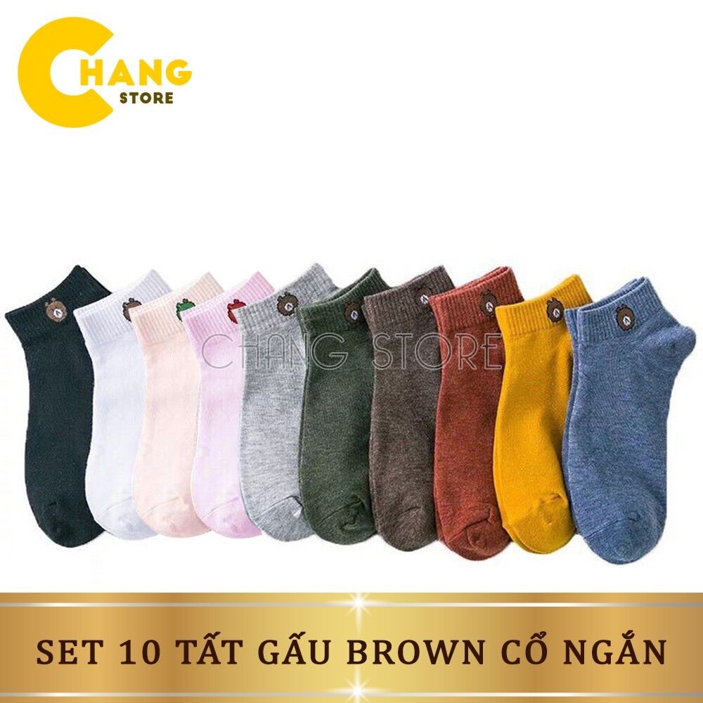 Combo 05 đôi tất gấu ngắn cổ hot trend