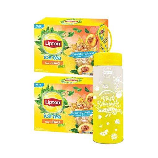 Combo 2 hộp Trà Chanh/ Trà Đào / Trà Xoài Lipton