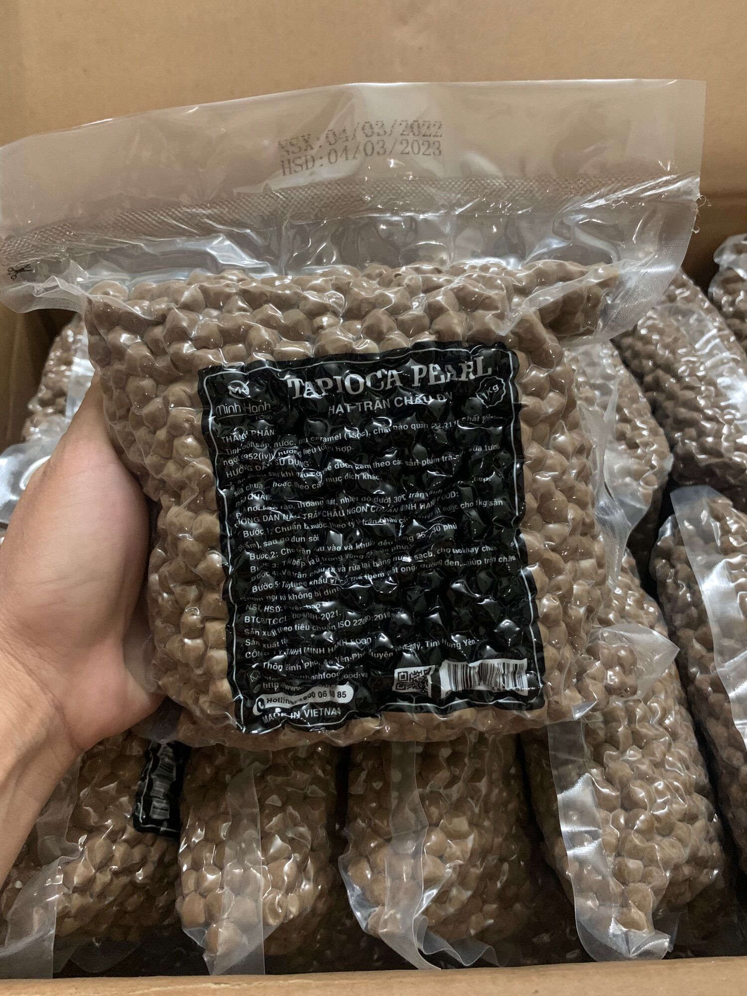TRÂN CHÂU MINH HẠNH TRẮNG / ĐEN Gói 1kg [ Topping trà sữa - Nguyên Liệu trà sữa ]
