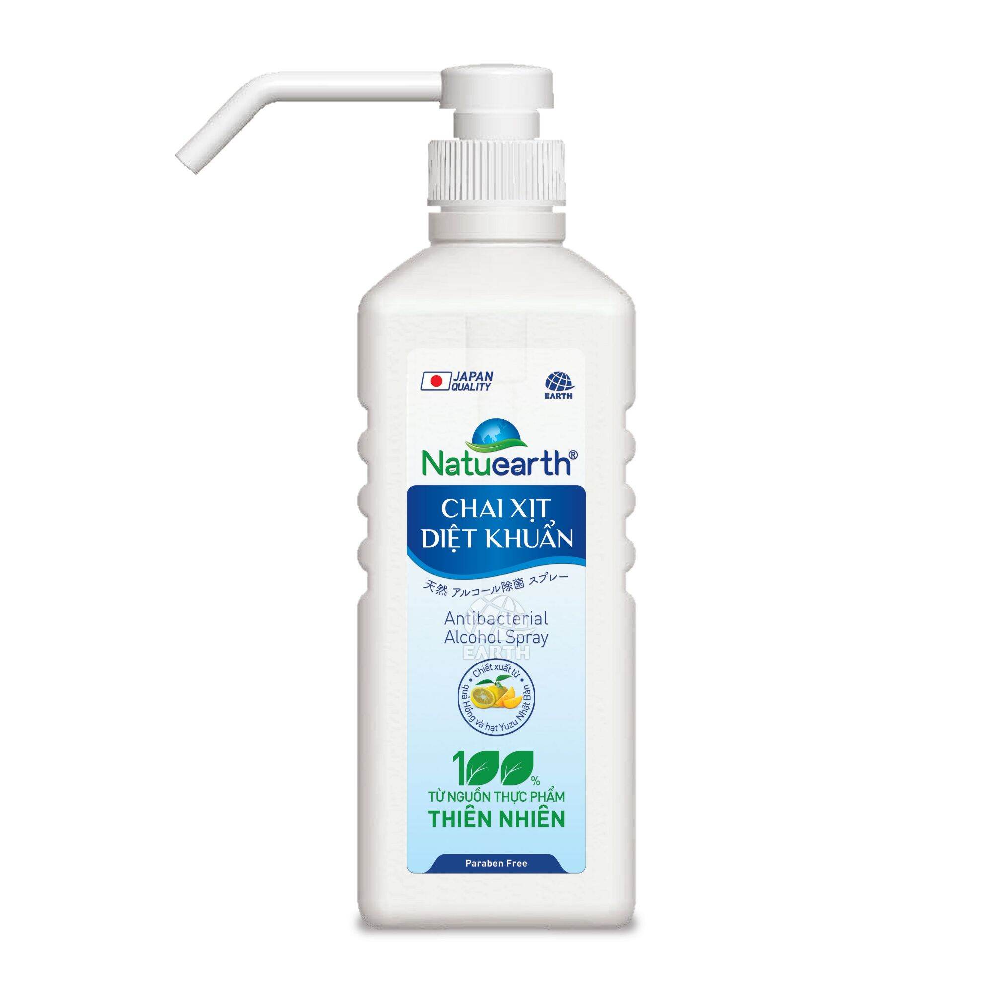 Cồn xịt diệt khuẩn ức chế sars-cov2 natuearth plus 750ml