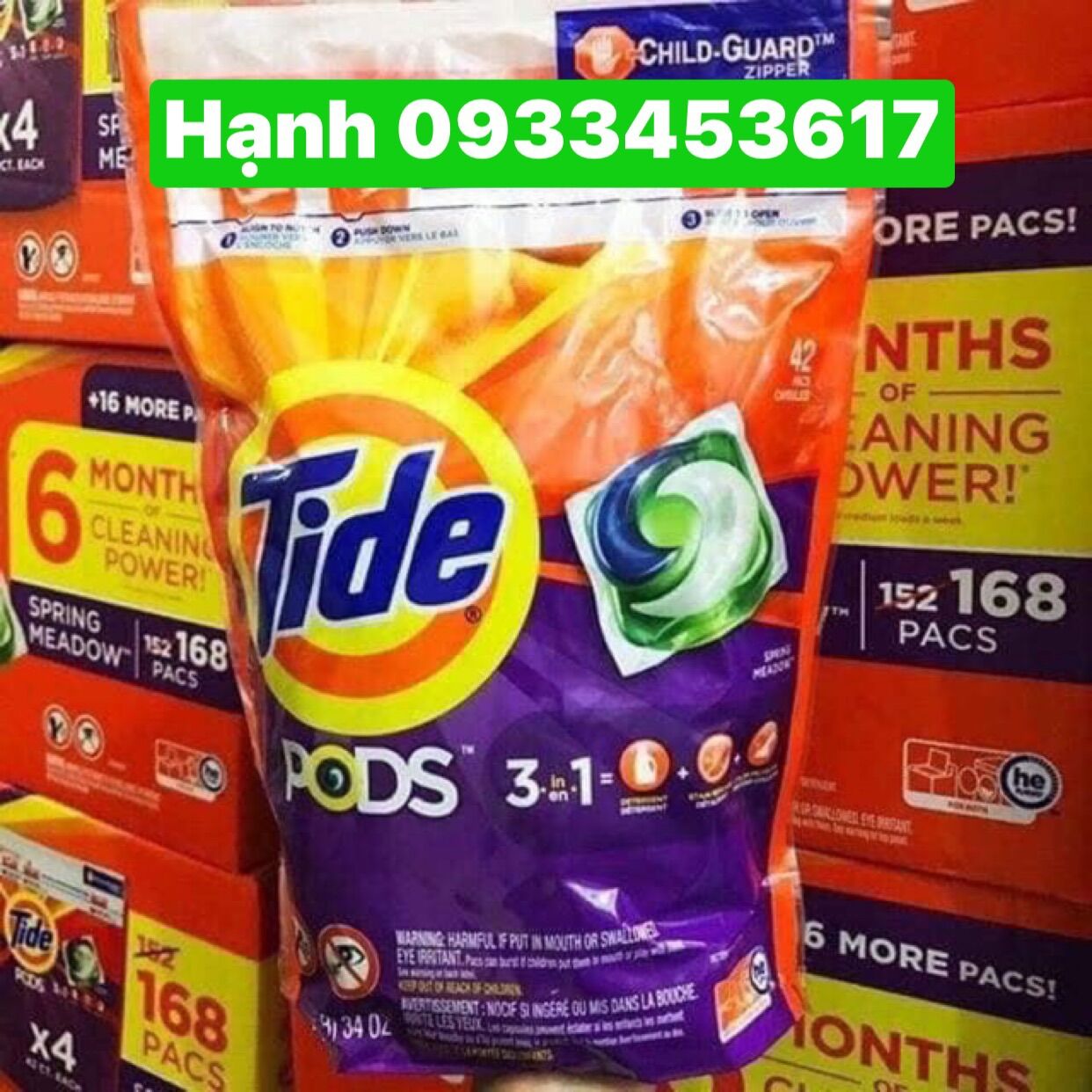 Xà bông Tide pods 42 viên của Mỹ bột giặt Tide Mỹ