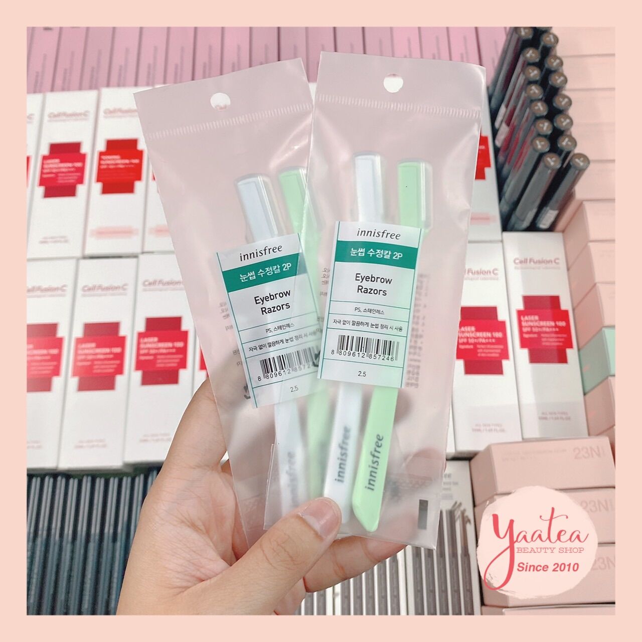 Dao Cạo Chân Mày Innisfree Eyebrow Razor set 2 Cây