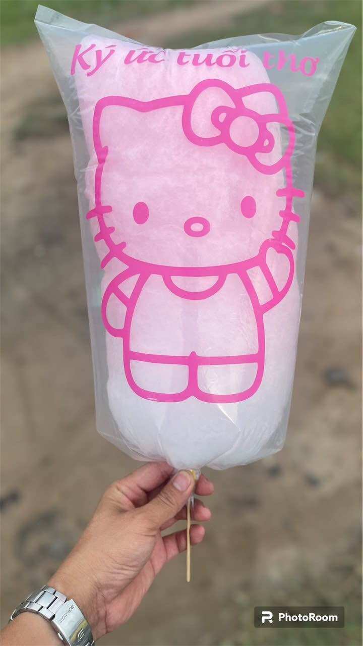 Bọc đựng kẹo bông gòn ( in hình hellokiti) 1kg