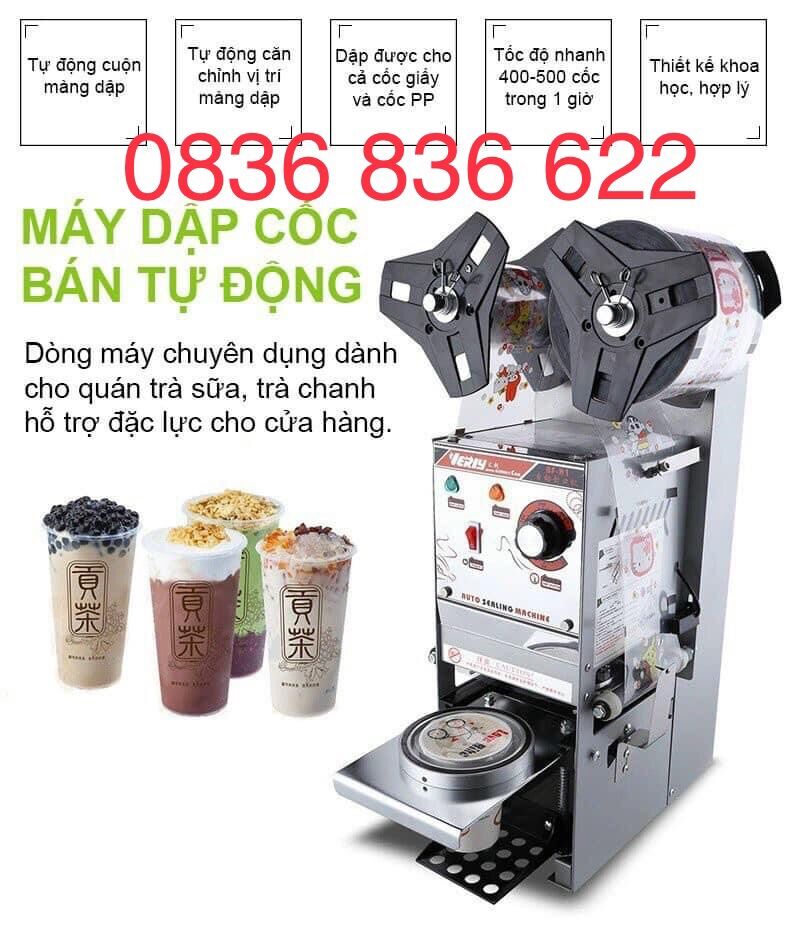 Máy dập nắp cốc trà sữa bán tự động Willy-WY680
