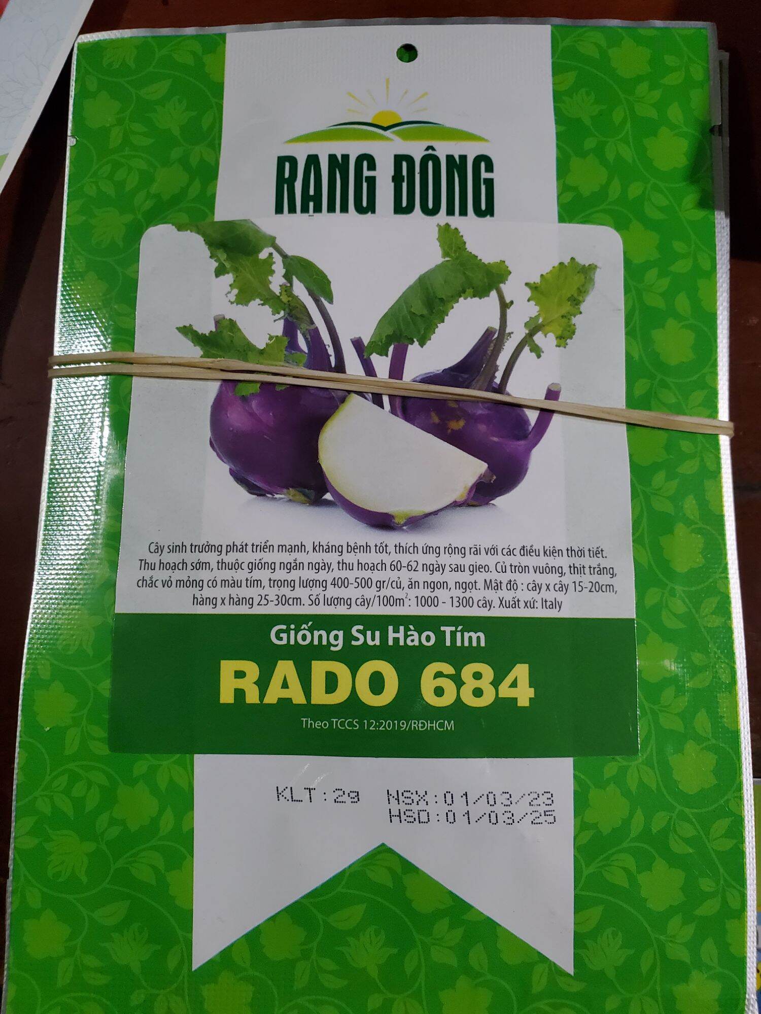 Giống su hào tím rado 684
