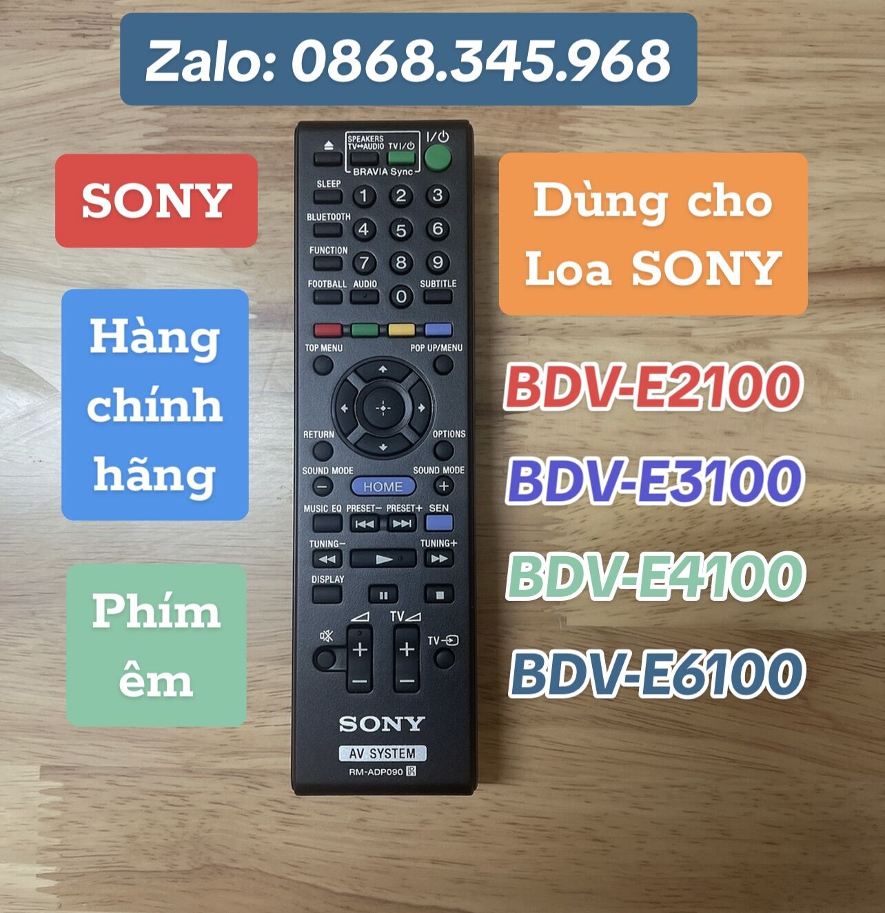 Điều khiển loa Sony chính hãng