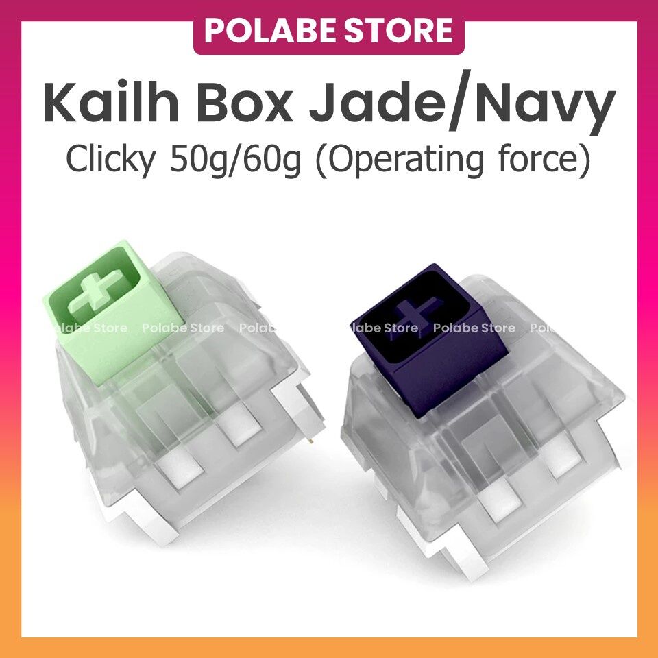 Kailh Box Jade Kailh Box Navy Switch Công Tắc Bàn Phím Cơ Clicky Switch Thick Click Bar - Polabe Store