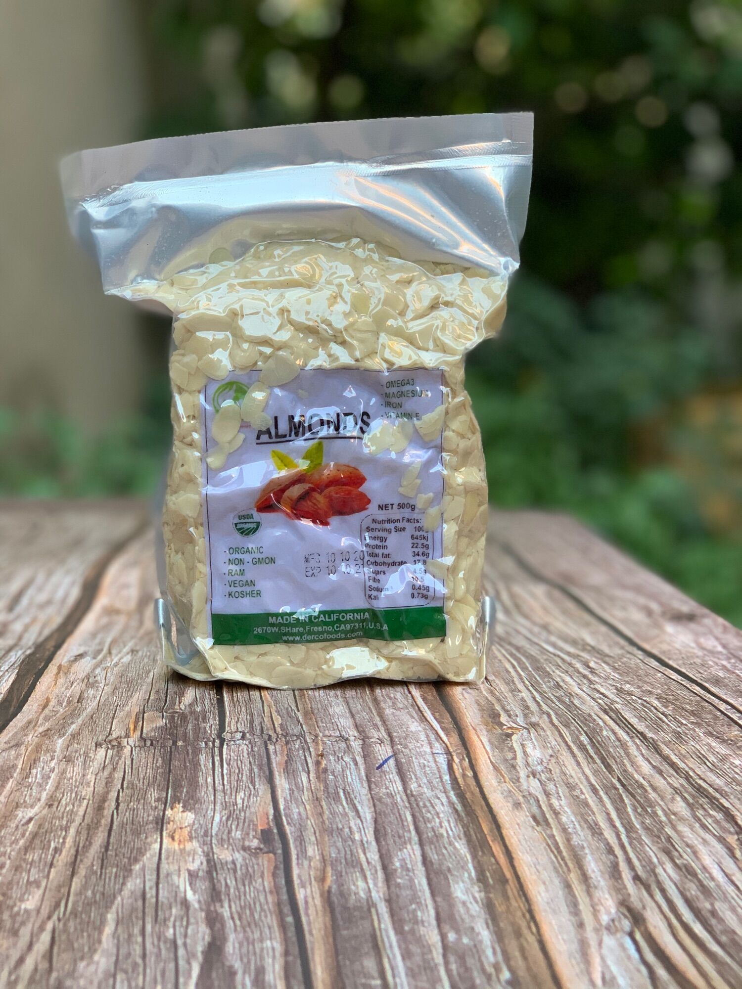 1kg hạnh nhân Mỹ thái lát làm bánh