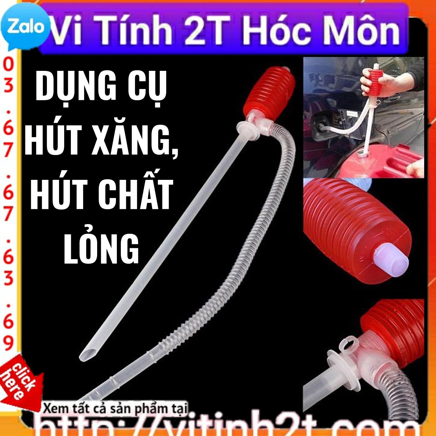 Dụng cụ hút xăng dầu chất lỏng bơm hút