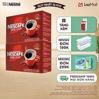 [ƯU ĐÃI THÁNG 11] Combo 2 hộp Cà phê hòa tan kết hợp cà phê rang xay NESCAFÉ RED CUP Tinh chất từ cà phê nguyên chất Hộp 48 gói