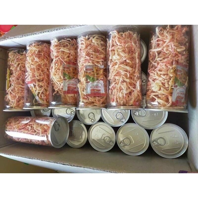 Mực xé sợi hấp nước dừa hũ 250gr