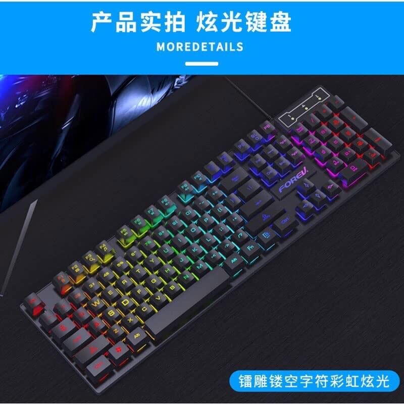 Bàn Phím Máy Tính Laptop Có Dây Giả Cơ Gaming Led FOREV FV Q58 Giá Rẻ Chất Lượng