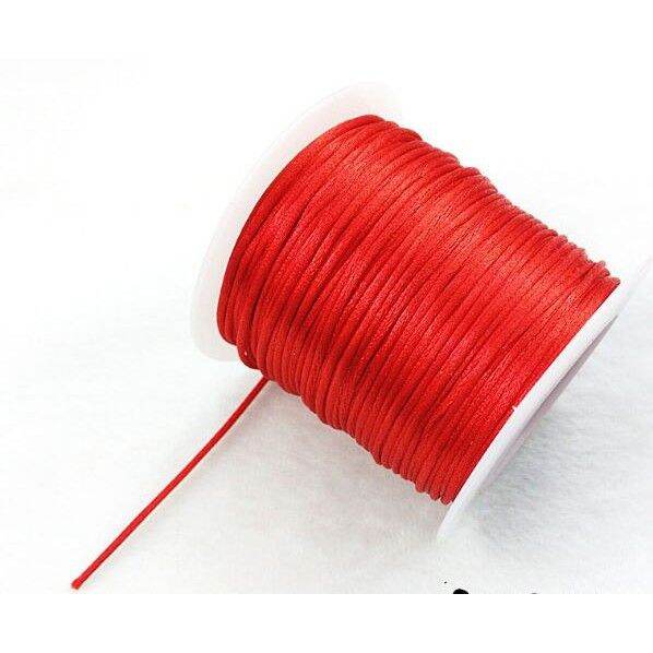 Bó 10m dây tim màu đỏ 1.5mm làm vòng tay handmade