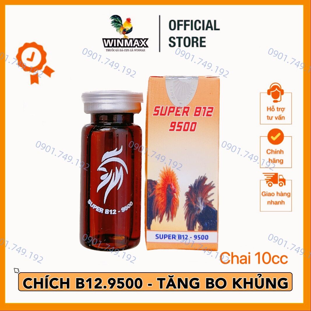 [GIÁ SỈ HÀNG CHÍNH HÃNG 100% ] Nuôi chích B12_9500 cho gà đá, Gom bo tuần cuối chai 10cc, b129500 Thuốc gà đá