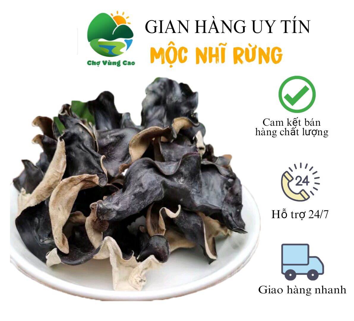 500g mộc nhĩ rừng Tây Bắc
