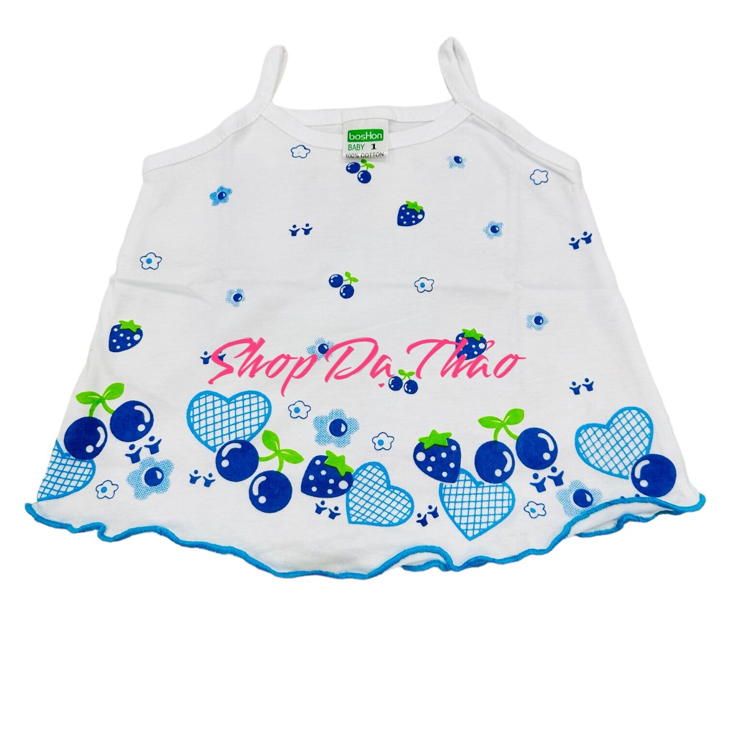 Combo 05 bộ dâu 2 dây bé gái