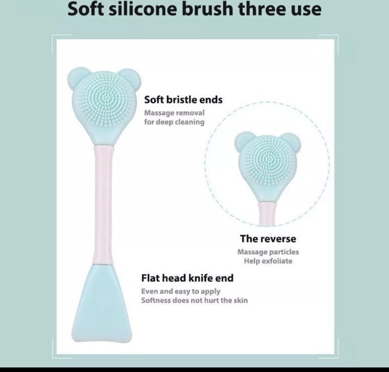 Cọ silicon phết mặt nạ mềm DIY tiện dụng