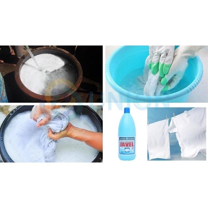 Nước Tẩy Trắng Quần Áo Javel Mỹ Hảo 1L - Tẩy Sạch Vết Bẩn Cứng Đầu, Khử Mùi Hôi - Khử Khuẩn