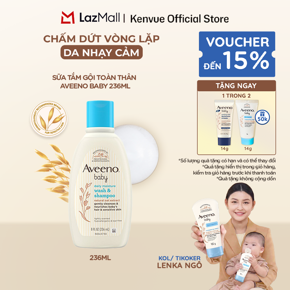 Sữa tắm gội toàn thân Aveeno baby 236ml