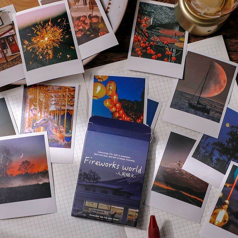 Set 30 sticker ảnh polaroid nghệ thuật trang trí sổ tay - Aimée Store