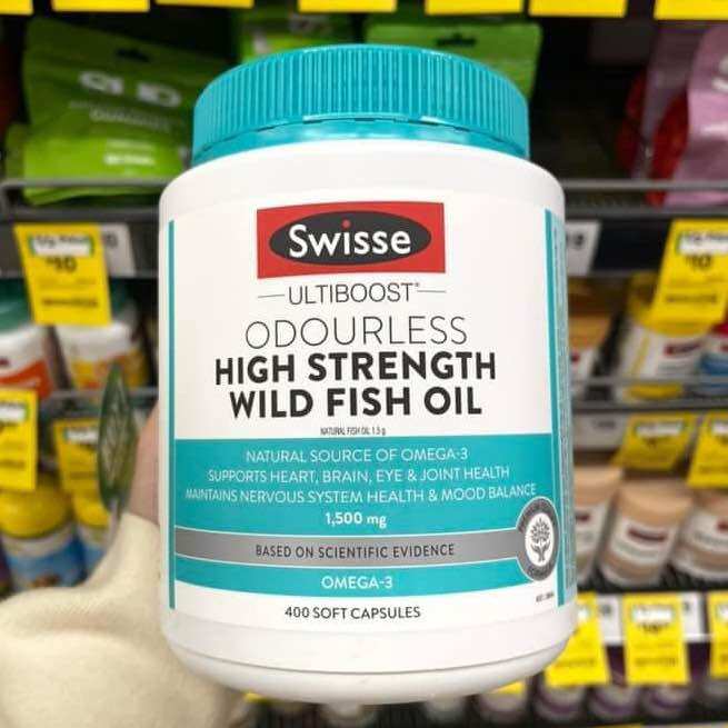 Dầu cá Swisse Odorless High Strength Wild Fish Oil 1500mg