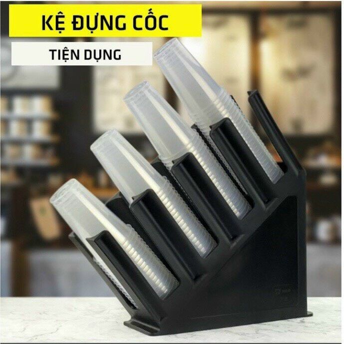 Kệ úp cốc 4 ngăn - Kệ úp ly nghiêng