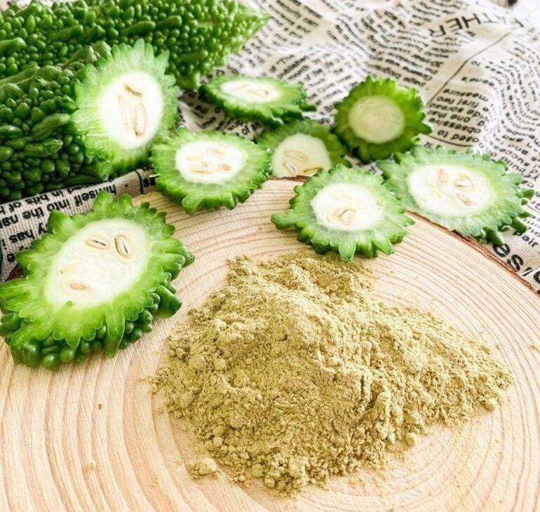 1kg bột khổ qua ( mướp đắng)đắp mặt giảm mụn, trắng da /thải độc
